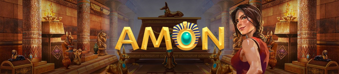 Casino Amon — temple égyptien et logo officiel